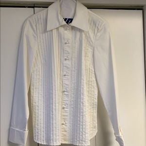 Pleated, French cuff shirt